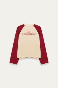 HENLEY LS TWIST TEE ROUGE RED