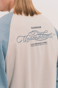 HENLEY LS TWIST TEE SNOW BLUE