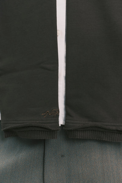 SAILOR LS HALF ZIP DUAL CREWNECK PEPPER GREY