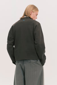 SAILOR LS HALF ZIP DUAL CREWNECK PEPPER GREY