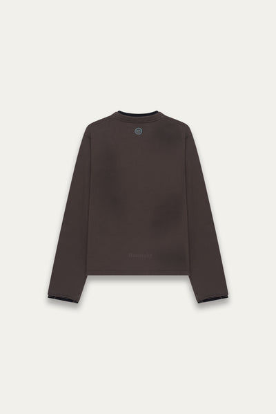 SAILOR LS HALF ZIP DUAL CREWNECK PEPPER GREY
