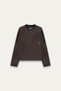 SAILOR LS HALF ZIP DUAL CREWNECK PEPPER GREY
