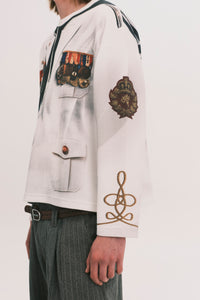 NAVAL LS WAFFLE TEE CANNOLI CREAM