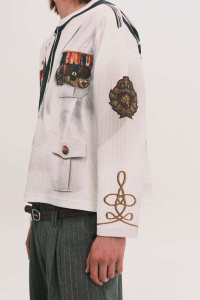NAVAL LS WAFFLE TEE CANNOLI CREAM