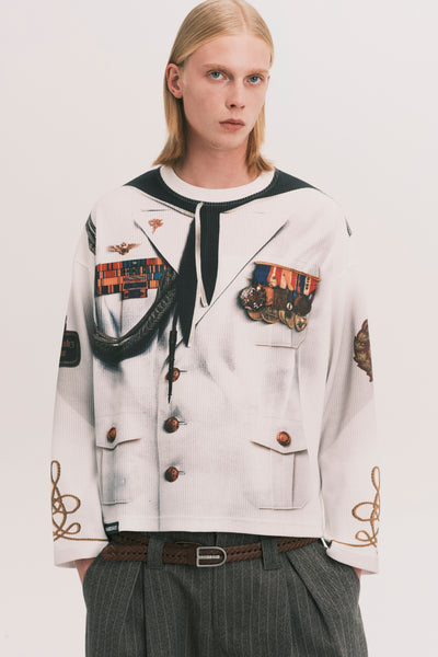 NAVAL LS WAFFLE TEE CANNOLI CREAM