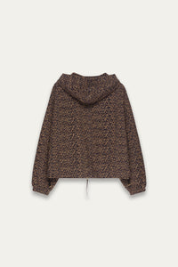 MALI ZIPPER HOODIE SHIRT KHAKI BROWN