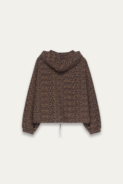 MALI ZIPPER HOODIE SHIRT KHAKI BROWN