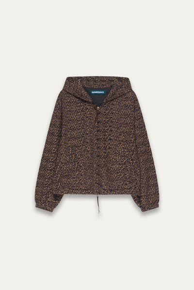 MALI ZIPPER HOODIE SHIRT KHAKI BROWN