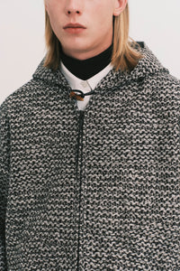 MALI ZIPPER HOODIE SHIRT PEPPER GREY JAQUARD