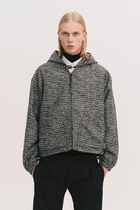 MALI ZIPPER HOODIE SHIRT PEPPER GREY JAQUARD