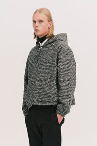 MALI ZIPPER HOODIE SHIRT PEPPER GREY JAQUARD