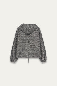 MALI ZIPPER HOODIE SHIRT PEPPER GREY JAQUARD