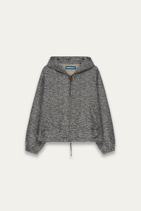 MALI ZIPPER HOODIE SHIRT PEPPER GREY JAQUARD