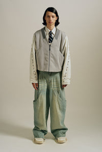 MARION VARSITY JACKET WHITE ROCK