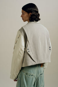 MARION VARSITY JACKET WHITE ROCK