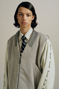 MARION VARSITY JACKET WHITE ROCK