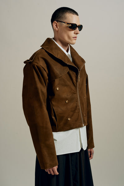 T.D CROPPED MAC COAT CAFE NOIR