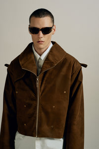 T.D CROPPED MAC COAT CAFE NOIR