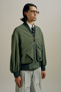DANNY REVERSIBLE BOMBER JACKET CEDAR GREEN