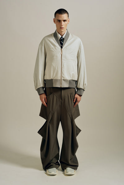 DANNY REVERSIBLE BOMBER JACKET WHITE ROCK