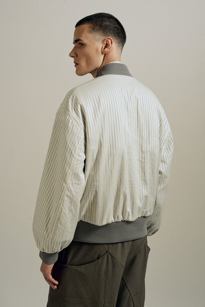 DANNY REVERSIBLE BOMBER JACKET WHITE ROCK