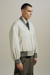 DANNY REVERSIBLE BOMBER JACKET WHITE ROCK