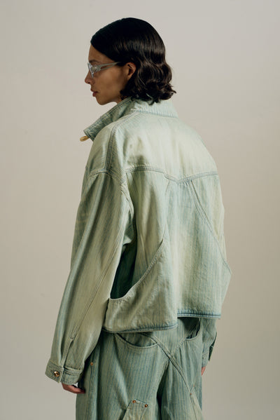 FOX DENIM JACKET INDIGO STRIPE