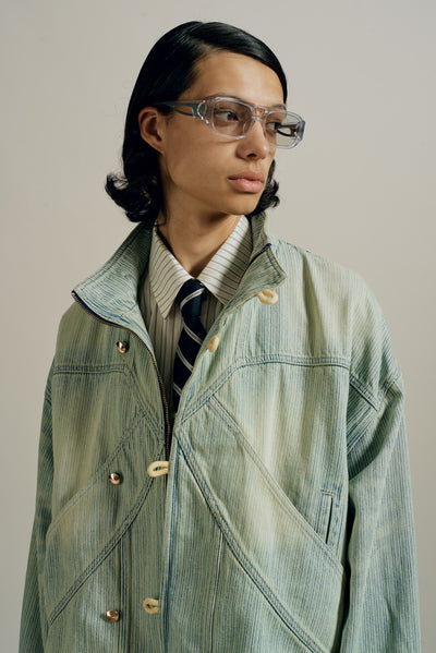 FOX DENIM JACKET INDIGO STRIPE