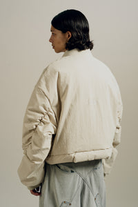 ROTH CROPPED BOMBER OYSTER GREY