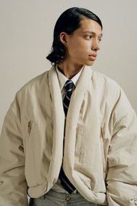 ROTH CROPPED BOMBER OYSTER GREY