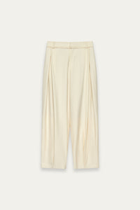 KEVIN PLEATED TROUSERS CANNOLI CREAM