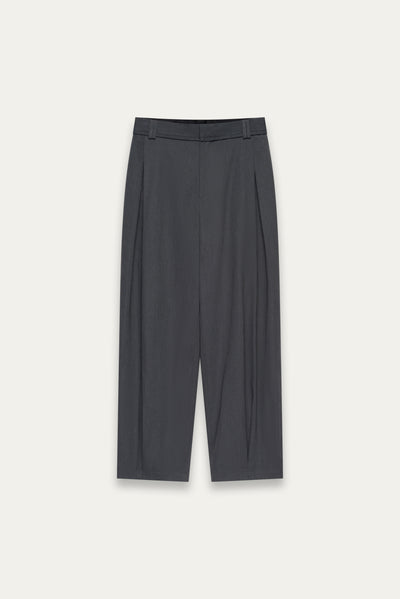 KEVIN PLEATED TROUSERS CHARCOAL GREY