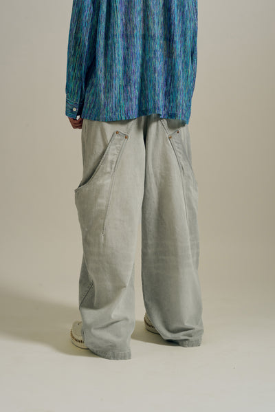 BILLIE BIBS DENIM PANTS RUST STONE