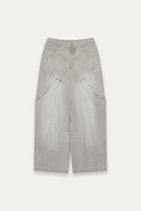 BILLIE BIBS DENIM PANTS RUST STONE