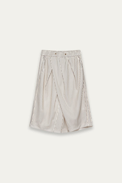 REID PLEATED BASKETBALL SHORTS BUMBLE BEE STRIPE