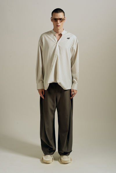 RUS TWIST MANDARIN SHIRT BUMBLE BEE STRIPE