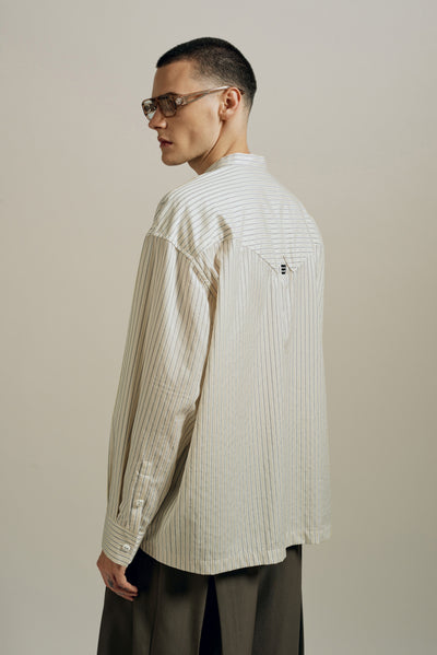 RUS TWIST MANDARIN SHIRT BUMBLE BEE STRIPE