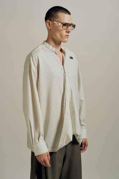 RUS TWIST MANDARIN SHIRT BUMBLE BEE STRIPE