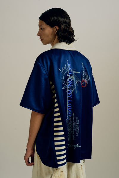 BILL WARM UP SHIRT MIDNIGHT SEA