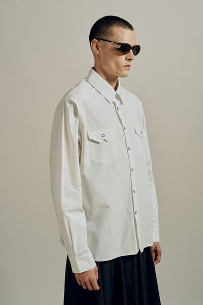 BANKS WESTERN SHIRT CONFETTI WHITE