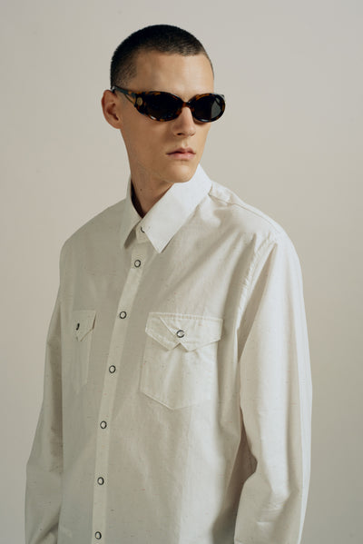 BANKS WESTERN SHIRT CONFETTI WHITE