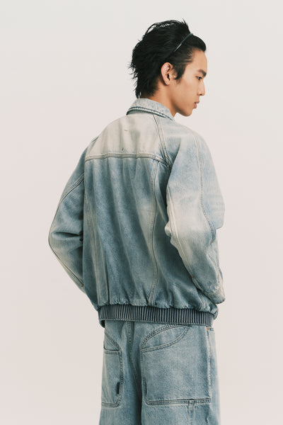 JARVIS DUFFLE DENIM JACKET SUNNY BLUE
