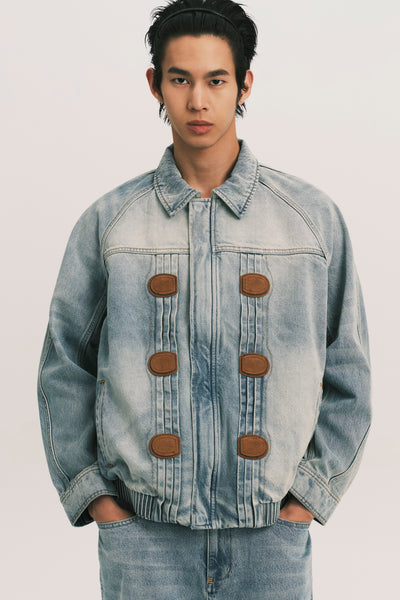 JARVIS DUFFLE DENIM JACKET SUNNY BLUE