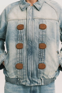 JARVIS DUFFLE DENIM JACKET SUNNY BLUE