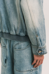 JARVIS DUFFLE DENIM JACKET SUNNY BLUE
