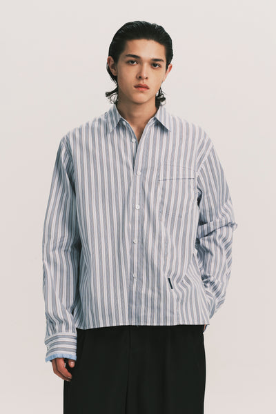 COMO LS SHIRT ASHEN BLUE