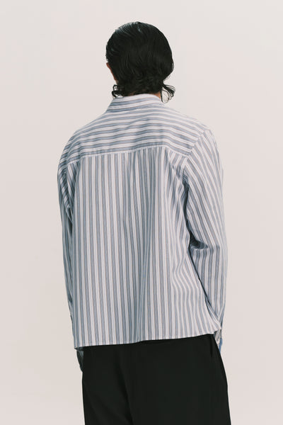 COMO LS SHIRT ASHEN BLUE