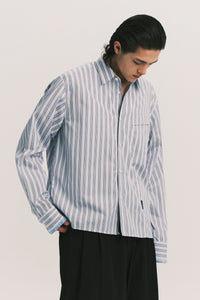 COMO LS SHIRT ASHEN BLUE