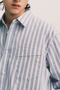 COMO LS SHIRT ASHEN BLUE