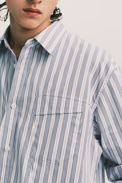 COMO LS SHIRT ASHEN BLUE